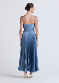 Steel Blue Rochelle Pleated Cami Dress | Women's Dress by Derek Lam 10 Crosby