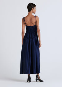 Summer Navy Callista Ruched Cami Dress | Women's Dress by Derek Lam 10 Crosby