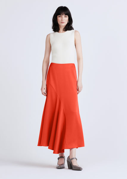 Paulette Flared Midi Skirt - Sunset