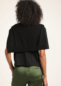Black The Shrug in Wool | Women's Shrugs by Derek Lam 10 Crosby