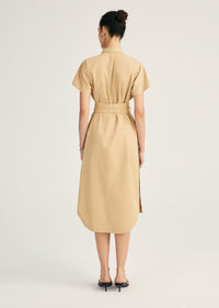 MIkala Short Sleeve Belted Shirt Dress |  Women's Dress by Derek Lam 10 Crosby