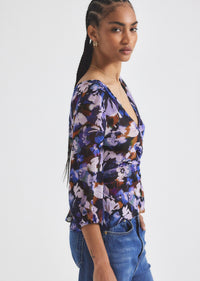 Topaz Multi Michele Blouse | Women's Top by Derek Lam 10 Crosby