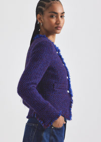 Topaz Wild Berry Elizabeth Peplum Jacket |  Women's Jacket by Derek Lam 10 Crosby