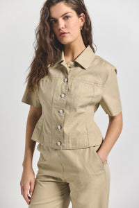 Safari Valeria Short Sleeve Jacket | Women's Jackets by Derek Lam 10 Crosby