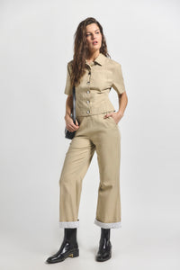 Safari Verita Combo Cuffed Pant | Women's Pants by Derek Lam 10 Crosby