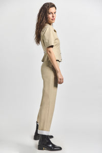 Safari Verita Combo Cuffed Pant | Women's Pants by Derek Lam 10 Crosby