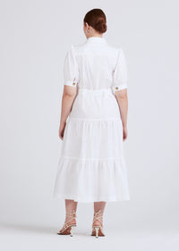 White Buffy Utility Dress | Women's Dress by Derek Lam 10 Crosby