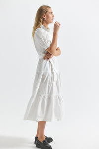 White Buffy Utility Dress | Women's Dress by Derek Lam 10 Crosby