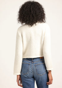 Cream Zaria Cardigan Jacket | Women's Jackets by Derek Lam 10 Crosby