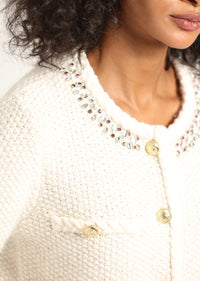 Cream Zaria Cardigan Jacket | Women's Jackets by Derek Lam 10 Crosby