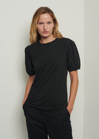 Black Eva Puff Sleeve T-Shirt | Women's T-Shirt by Derek Lam