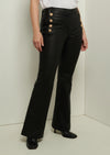 Black Leather Robertson Flare Trouser | Women's Pant by Derek Lam 10 Crosby