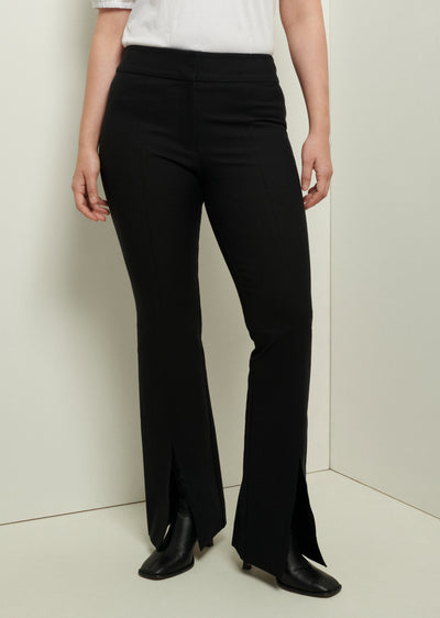 Black Maeve Front Slit Trouser | Women's Pant by Derek Lam