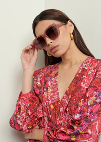 Blush River Square Oversized Sunglasses | Women's Sunglasses by Derek Lam 10 Crosby