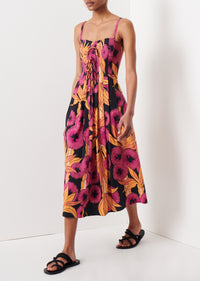 Fuchsia Multi Reef A-Line Cami Dress | Women's Dress by Derek Lam