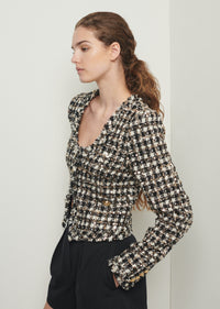 Gold Multi Jacqueline Crop Jacket | Women's Jacket by Derek Lam 10 Crosby