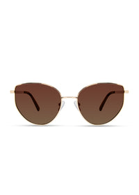 Gold-Pink Kirby Cat Eye Oversized Metal Sunglasses | Women's Sunglasses by Derek Lam 10 Crosby