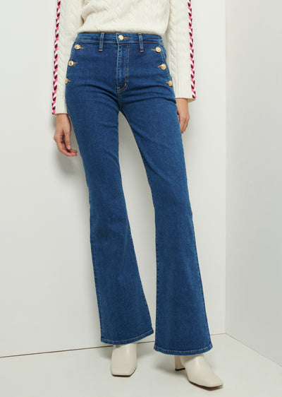 Lexington Dark Goldie High Rise Flare Jeans | Women's Denim by Derek Lam