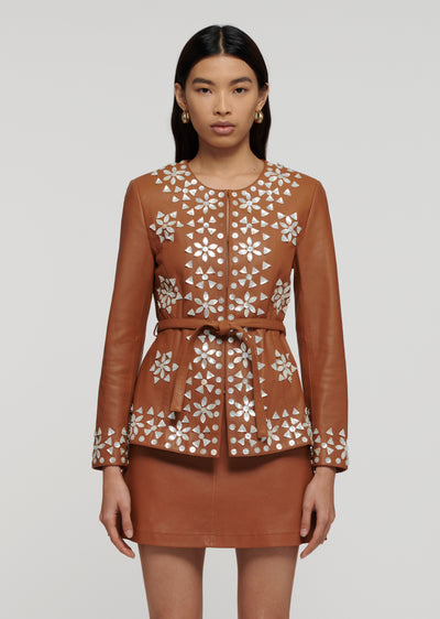 Luggage Hanae Shell Embellished Jacket | Women's Jacket by Derek Lam 10 Crosby