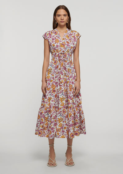 Marigold-Lilac Fatima A-Line Dress | Women's Dress by Derek Lam 10 Crosby