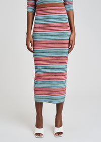 Multicolor Space Dye Riviera Pencil Skirt | Women's Skirt by Derek Lam 10 Crosby
