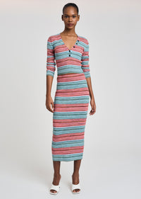 Multicolor Space Dye Riviera Pencil Skirt | Women's Dress by Derek Lam 10 Crosby