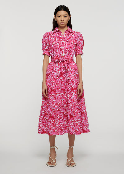 Pink-Red Multi Buffy Utility Dress | Women's Dress by Derek Lam 10 Crosby