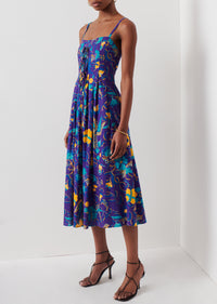 Purple Multi Reef A-Line Cami Dress | Women's Dress by Derek Lam