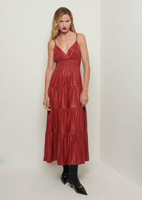 Red Linda Tiered Maxi Dress | Women's Dress by Derek Lam 10 Crosby
