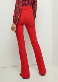 Red Lucia Front Slit Trousers | Women's Pants by Derek Lam 10 Crosby