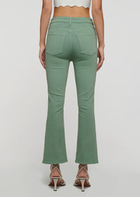 Shale Green Mira Front Slit Crop Flare Jeans | Women's Denim by Derek Lam 10 Crosby