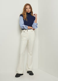Soft White Holland Utility Flared Pants | Women's Pants by Derek Lam 10 Crosby