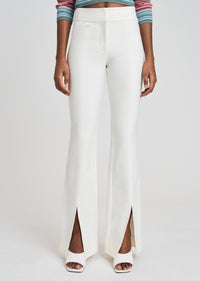 Soft White Maeve Front Slit Trouser | Women's Pant by Derek Lam 10 Crosby