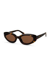 Tortoise-Brown Vesper Narrow Cat Eye Sunglasses - Women's Sunglasses by Derek Lam 10 Crosby