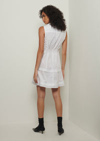 White Satina Shirt Dress | Women's Dress by Derek Lam 10 Crosby
